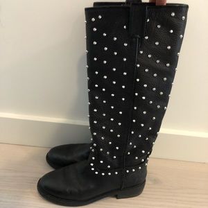 Zara studded knee-high boots